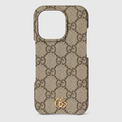 Gucci GG Ophidia iPhone 16 Pro Case – Supreme Canvas with Double G Hardware